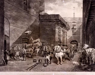 Hour Glass -panimo Upper Thames Streetillä, Lontoossa, 1821.