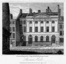 Skinners Hall, Lontoon kaupunki, 1817.