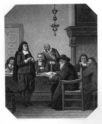 Benedict Spinoza, 1600-luvun hollantilainen filosofi, n. 1870.