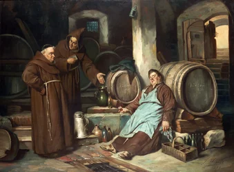 Munkkeja kellarissa, 1873
