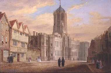 Oxford: Tom Tower ja Christ Church Collegen länsirintama.