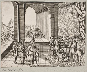 Kuvitus Adam Oleariukselle, "Persialainen Rosenthal, nerokas runoilija Schich Saadi […]", Schleswig 1660