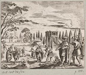 Kuvitus Adam Oleariukselle, "Persialainen Rosenthal, nerokas runoilija Schich Saadi […]", Schleswig 1660