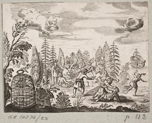 Kuvitus Adam Oleariukselle, "Persialainen Rosenthal, nerokas runoilija Schich Saadi […]", Schleswig 1660
