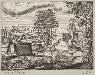 Kuvitus Adam Oleariukselle, "Persialainen Rosenthal, nerokas runoilija Schich Saadi […]", Schleswig 1660