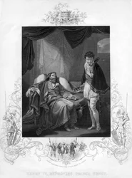 Henrik IV nuhtelee prinssi Henryä, 1800-luku.