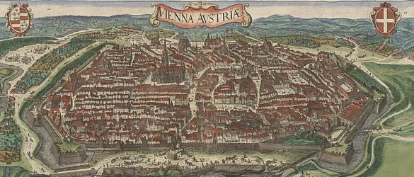 Wien lintuperspektiivistä pohjoisesta nähtynä, 1609