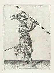 Sotilas keihällä, n. 1600