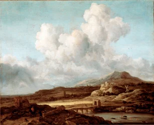 Le rayon de soleil Maalaus Jacob Isaaksszoon van Ruisdael (Ruysdael) (1628-1682) 1670-1675 Dim. 83x99 cm Pariisi, musee du Louvre - The Sunbeam, kirjoittanut Jacob Van Ruysdael (1628-1682). Öljy kankaalle, 83x99 cm