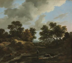 Metsäinen ja mäkinen maisema, 1660-luku