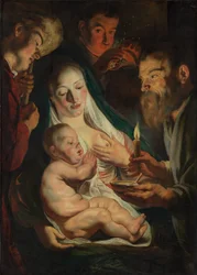Pyhä perhe ja paimenet, 1616