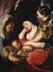 Magdaleenan kiusaaminen, noin 1616-17 (öljy paneelille).