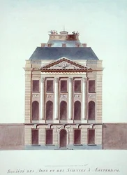 Society of Arts and Sciences, Amsterdam, Pierre Jacques Goetghebuerin "Alankomaiden kuningaskunnan merkittävimpien monumenttien, rakennusten ja talojen valinta", julkaistu 1827 (akvatinta)