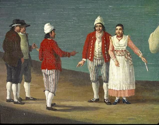 Ihmisiä Gallipolista, Apuliasta, Italiasta. Jacob Philipp Hackert, lisänimeltään Hackert d