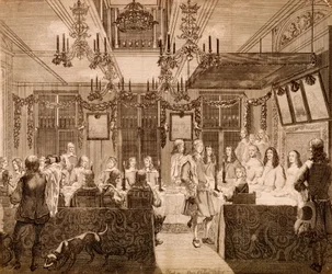 Alankomaiden kuninkaalle ja kuninkaalliselle perheelle järjestetty suuri juhla, 1660.