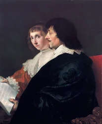 Constantijn Huygensin (1596-1687) ja Suzanna van Baerlen (1599-1637) kaksoismuotokuva.