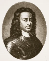 John Hampden, kuvitus teoksesta "The Church of England: A History for the People", H.D.M. Spence-Jones, julkaisu n. 1910 (seepiakuva).