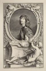 Muotokuva Algernon Percystä, Earl of Northumberlandista, kuvitus teoksesta Heads of Illustrious Persons of Great Britain, pub. kirjoittanut Knapton, Lontoo 1742
