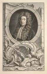 Muotokuva Sidneystä, Earl of Godolphinista, kuvitus teoksesta Heads of Illustrious Persons of Great Britain, pub. kirjoittanut Knapton, Lontoo 1742
