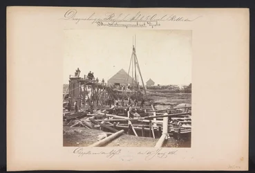 Höyrypumppuaseman alla Vijzels / Capelle aan den IJssel den 15. kesäkuuta 1868 (otsikko esineessä) Järvien talteenotto Schielandissa Rotterdamin itäpuolella (sarjan nimi esineessä)