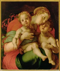 Madonna, Jeesus-lapsi ja nuori Johannes Kastaja (maalaus puulle)