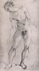 Mieshahmon tutkielma Firenzen Santa Felicitan Cappella Capponin "Ristiltäotto"-alttaritaulua varten, 1525-27