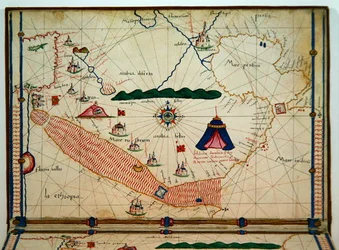 Ms Ital 550.0.3.15 fol.5v Punaisenmeren kartta, Carte Geografiche