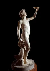 Bacchus (Bacco). Jacopo Sansovinon (Jacopo Tatti) (1486-1570) veistos. Marmoria. 1510. Korkeus: 146 cm. Palazzo Bargello, Firenze