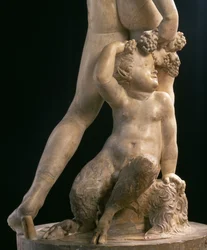 Bacchus, alaosan yksityiskohta, Jacopo Sansovinon (1486-1570) veistos (marmori) (katso myös 79847)