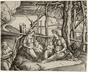 Die Hl. Familie mit der hl. Elisabeth und dem Johannesknaben