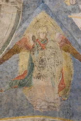 Allegoria linnoituksesta, yksityiskohta holvista (fresko)