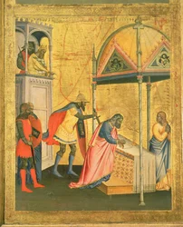 Pyhän Matteuksen marttyyrikuolema, Pyhän Matteuksen alttaritaulusta ja kohtauksia hänen elämästään, n. 1367-70 (tempera paneelissa)