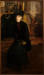 Ranskalainen: Portrait de Mary Cassat (1845-1926), peintre.