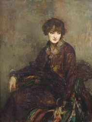Daisy Fellowesin muotokuva, os. Marguerite Decazes de Glücksbierg (1890-1962) (öljy kankaalle)