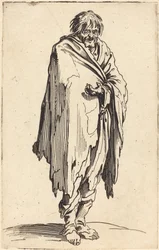 Kerjäläinen paljain pään ja jaloin, n. 1622