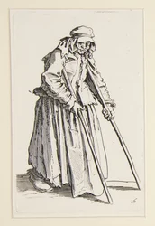 Kerjäläinen kainalosauvoilla, The Beggars (La mendiante aux bequilles)
