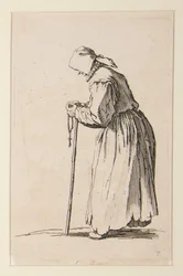Kerjäläinen nainen rukousnauhalla, The Beggars (La mendiante aux rosaire)
