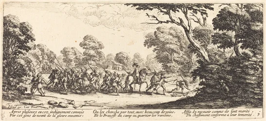 Rikollisten sotilaiden löytö, n. 1633.