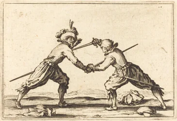 Kaksintaistelu miekkojen kanssa, c. 1622.