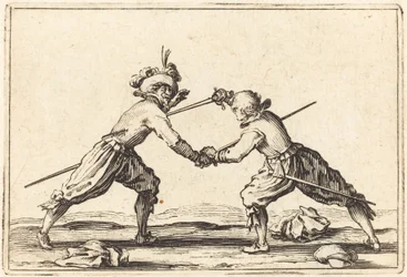 Kaksintaistelu miekkojen kanssa, c. 1622.
