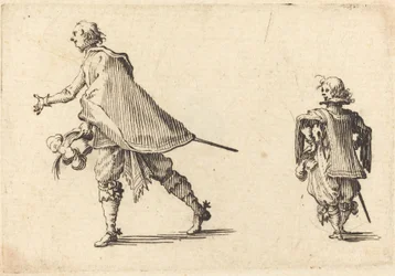 Gentleman ja hänen sivunsa, c. 1617.