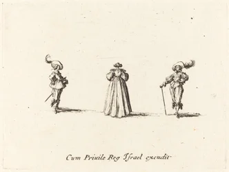 Lady Seen from Behind, and Two Gentlemen, luultavasti 1634.