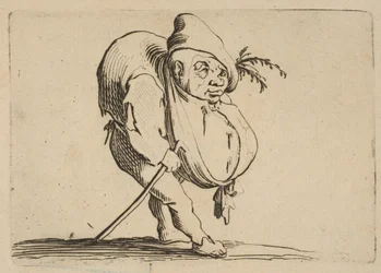 Le Bossu a La Canne Kypärä ja keppi, Varie Figure Gobbi, sarja nimeltä..., 1616-22.