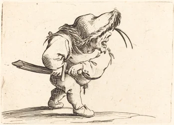 Mies valmistautuu vetämään miekkansa, c. 1622.