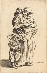Äiti ja kolme lasta, n. 1622.