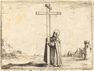Monja abraçant el Holy Crossfinnish