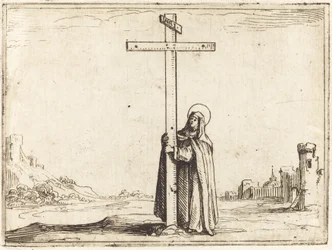 Nunna halaamassa Pyhää Ristiä, 1628.
