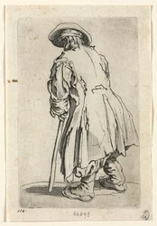 Kerjäläiset: Old Beggar on One Single Crutch, n. 1623.