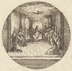 Pyhän kyyhkysen laskeutuminen, n. 1631.