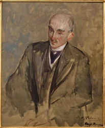 Tutkimus Henri Bergsonin (1859-1941) muotokuvaa varten. Jacques Emilen (Jacques-Emile) Blanchen (1861-1942) maalaus öljy kankaalle